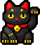 黑色招财猫